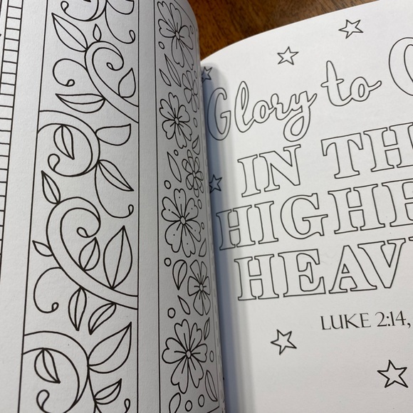 All is Bright Christian Christmas devotion and coloring book - Picture 4 of 11
